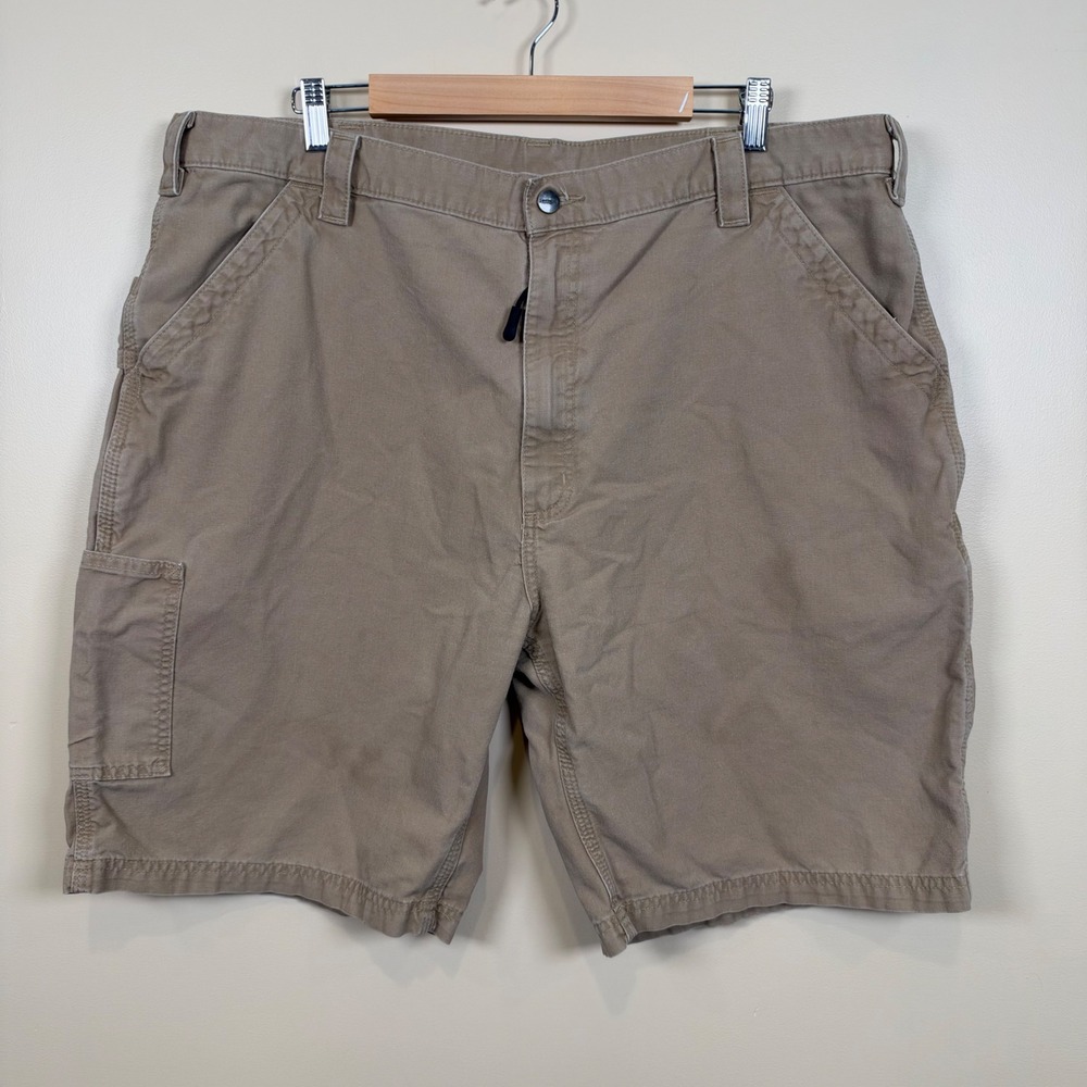 Carhartt Carpenter Shorts Mens 40* Cargo Khaki Original Fit Canvas Work *read